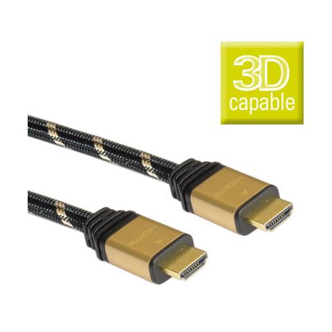 1m HDMI 1m HDMI HDMI Nero, Oro cavo HDMI - Foto 2